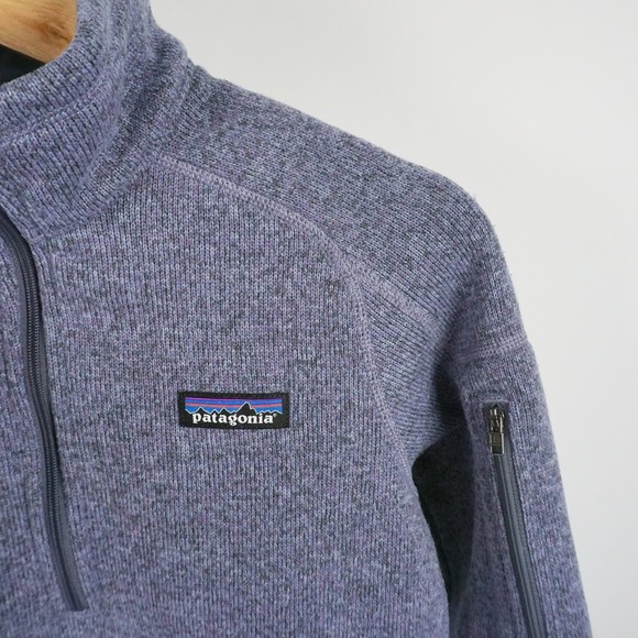 Patagonia Better Sweater Quarter Zip Fleece Purple Heather Jacket Womens Sz XS - Picture 2 of 9